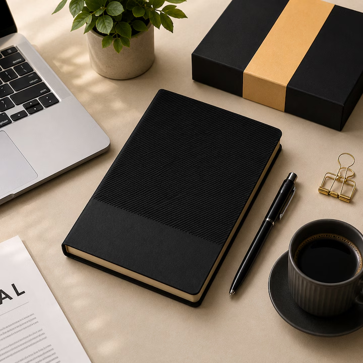 Set Cadou Business NEVERMORE, Agenda A5 Premium, Pix si Stick USB, Cutie Cadou Eleganta, Punguta Cadou Inclusa, Pentru Birou, Office, Barbati si Femei