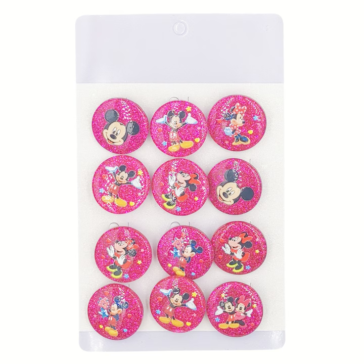 Set 12 brose pentru martisor, NEVERMORE, B1018, Roz