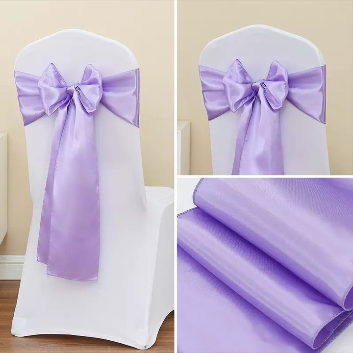 Set 20 panglici pentru funda scaun, 17×275 cm, NEVERMORE, decorativ pentru nunti si petreceri