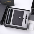 Set cadou pentru barbati, NEVERMORE, 4 Produse premium, Termos din inox, Agenta cu coperta din piele ecologica A6, Pix elegant, Ambalate in cutie pachet exceptionala, Ideal pentru el, domni, tata, sot, fiu, frate