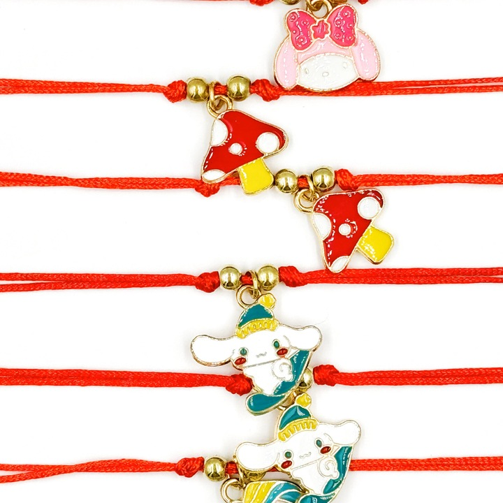Set 12 martisoare bratari, NEVERMORE, Lungime reglabila, M2513, Multicolor