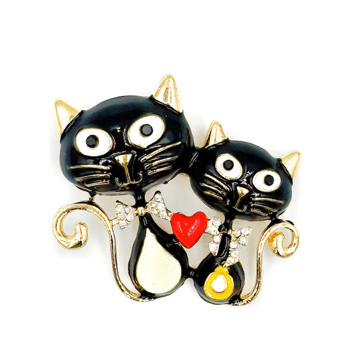 Set 6 martisoare brose, NEVERMORE, Metal, B2518, 4cm, Multicolor