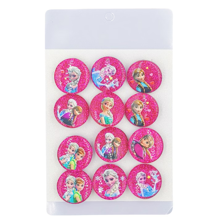Set 12 brose pentru martisor, NEVERMORE, B1017, Roz