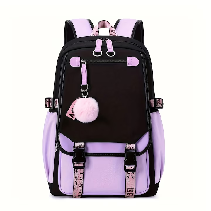 Ghiozdan smart, NEVERMORE, cu port USB, 46x29x16 cm