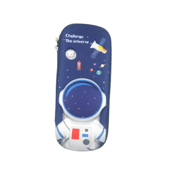 Penar scolar, NEVERMORE, Model astronaut, 22x10x5 cm, Albastru
