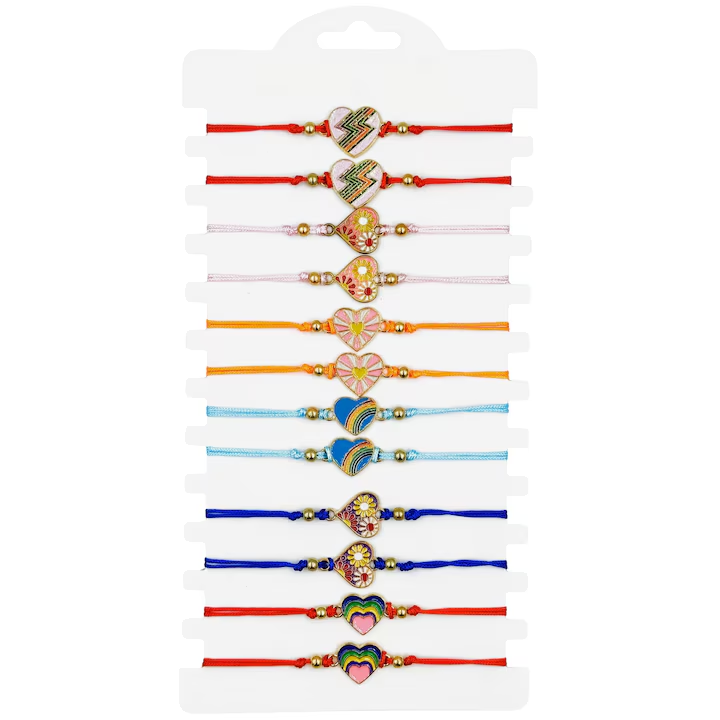 Set 12 martisoare bratari, NEVERMORE, Lungime reglabila, M2519, Multicolor