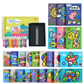Set jucarie creativa Pictura cu nisip colorat, NEVERMORE, 12 culori de nisip si 24 Pictura
