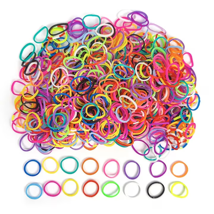 Set creativ DIY pentru copii, NEVERMORE, accesorii pentru realizarea bratarilor din elastic,4900 piese