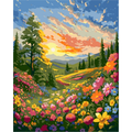 Set pictura pe numere - panza pe rama lemn 40x50 cm, H1271, NEVERMORE, tablou cu schita, 3 pensule si vopsea acrilica