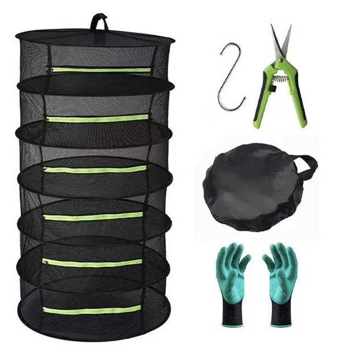 Set uscare plante, raft uscare plante, manusi, carlig, foarfeca, textil/metal, NEVERMORE, 60 x 120 cm