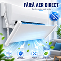 Deflector aer conditionat extensibil, Unghi reglabil, Universal, ajustabil pe 4 niveluri, 0-130 x 30 cm, Usor de instalat, Alb