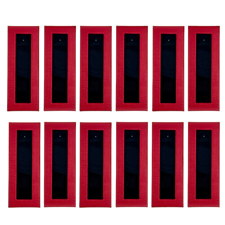 Set 12 cutii pentru martisoare brose, NEVERMORE, 4.5x12 cm, Rosu