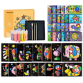 Set jucarie creativa Pictura cu nisip colorat, NEVERMORE, 24 culori de nisip si 42 Pictura