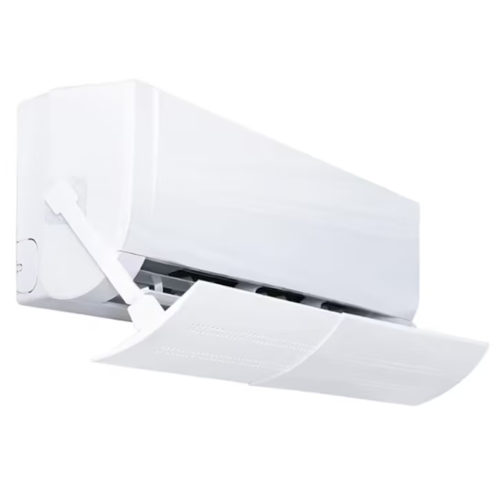Deflector aer conditionat extensibil, Unghi reglabil, Universal, 56-108 cm, accesorii montare incluse, Alb
