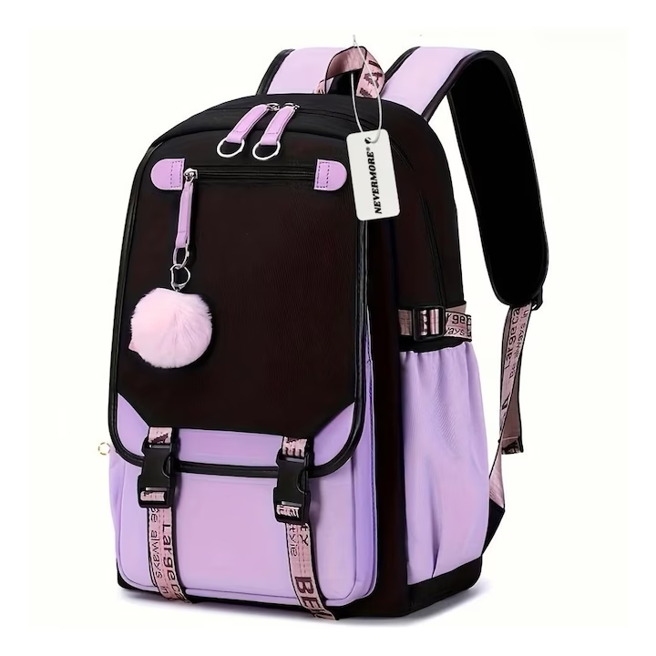 Ghiozdan smart, NEVERMORE, cu port USB, 46x29x16 cm